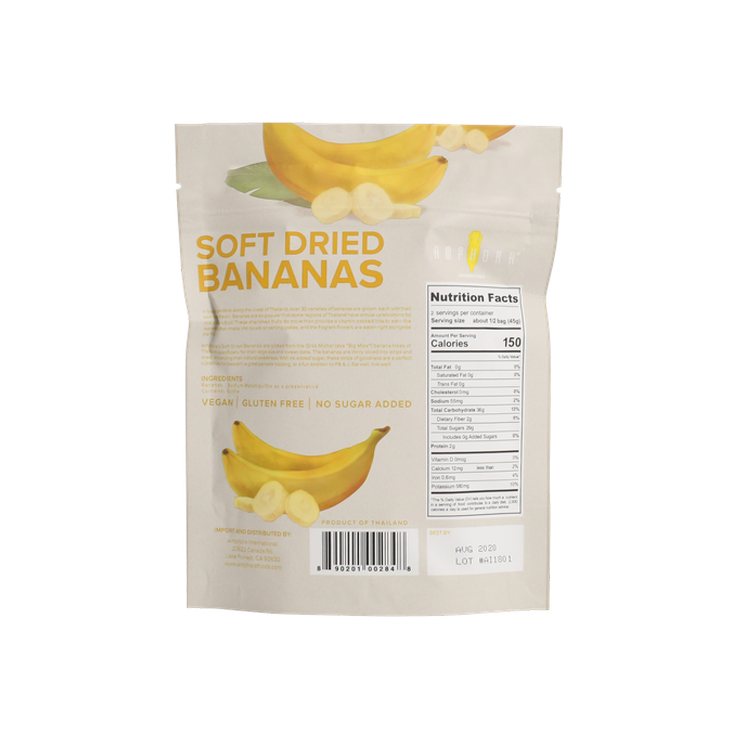 Amphora International, Inc. | Conventional Soft Dried Bananas